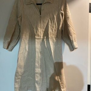Elegant Cream Corduroy Dress